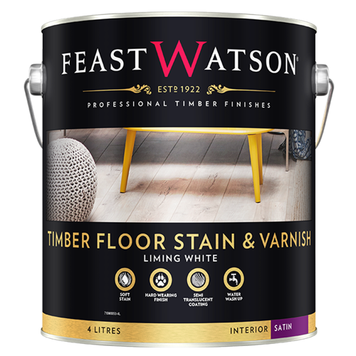 Timber Floor Stain & Varnish Liming White - Feast Watson NZ